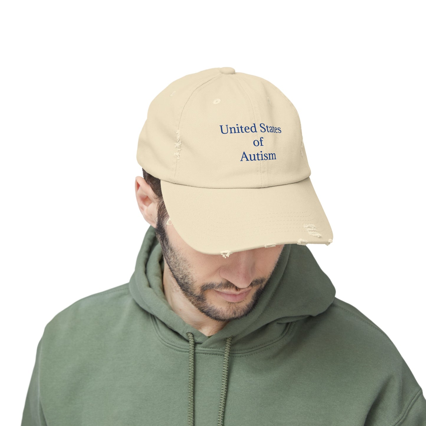 United States of Autism Distressed Cap for Adults