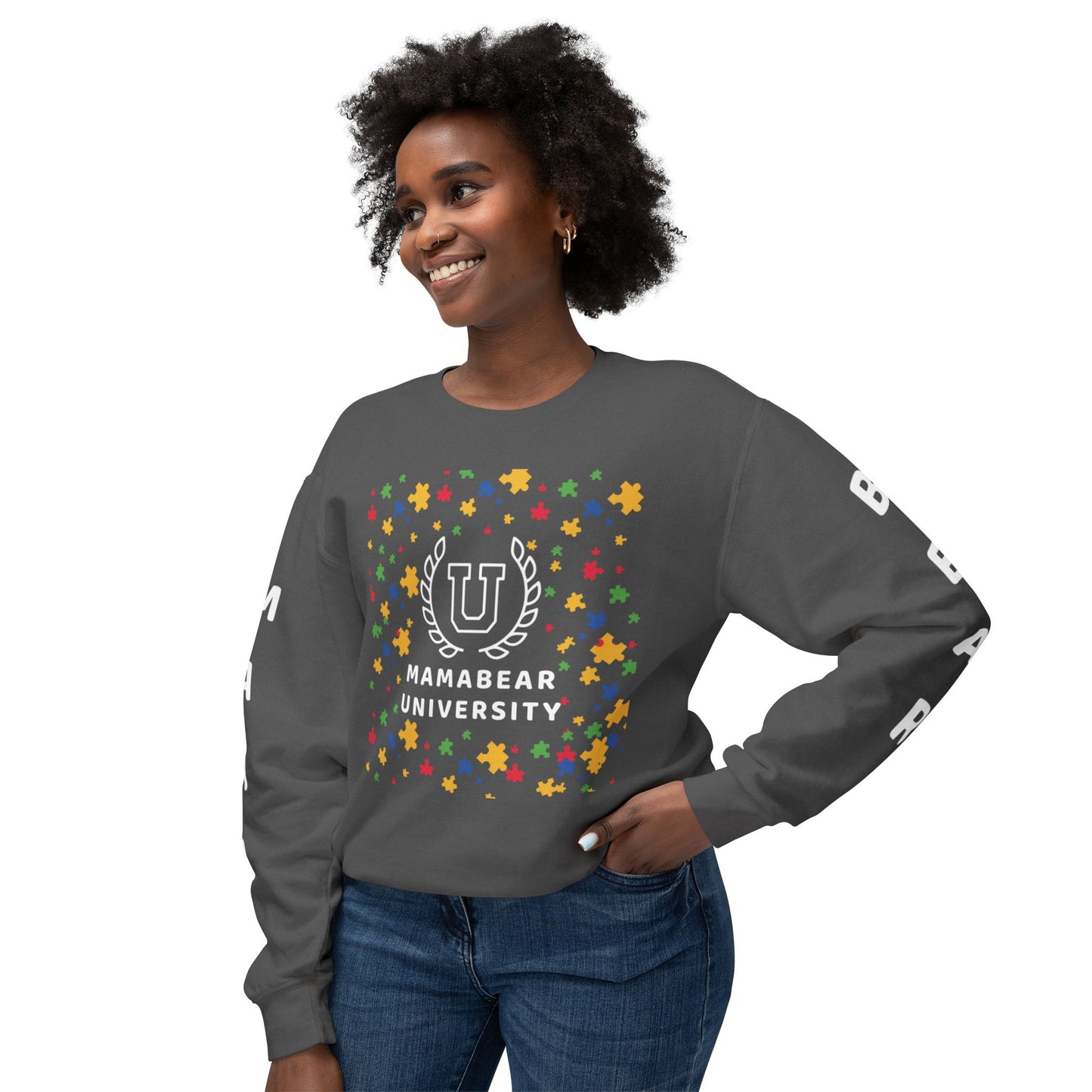 Mama bear University Lightweight Crewneck Sweatshirt