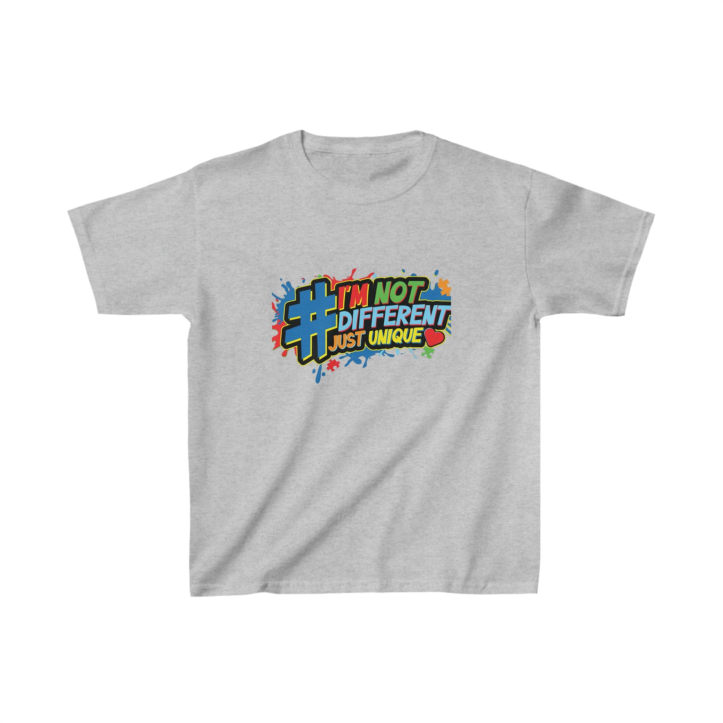 "I'm Not Different Just Unique" Hashtag Kids Tshirt