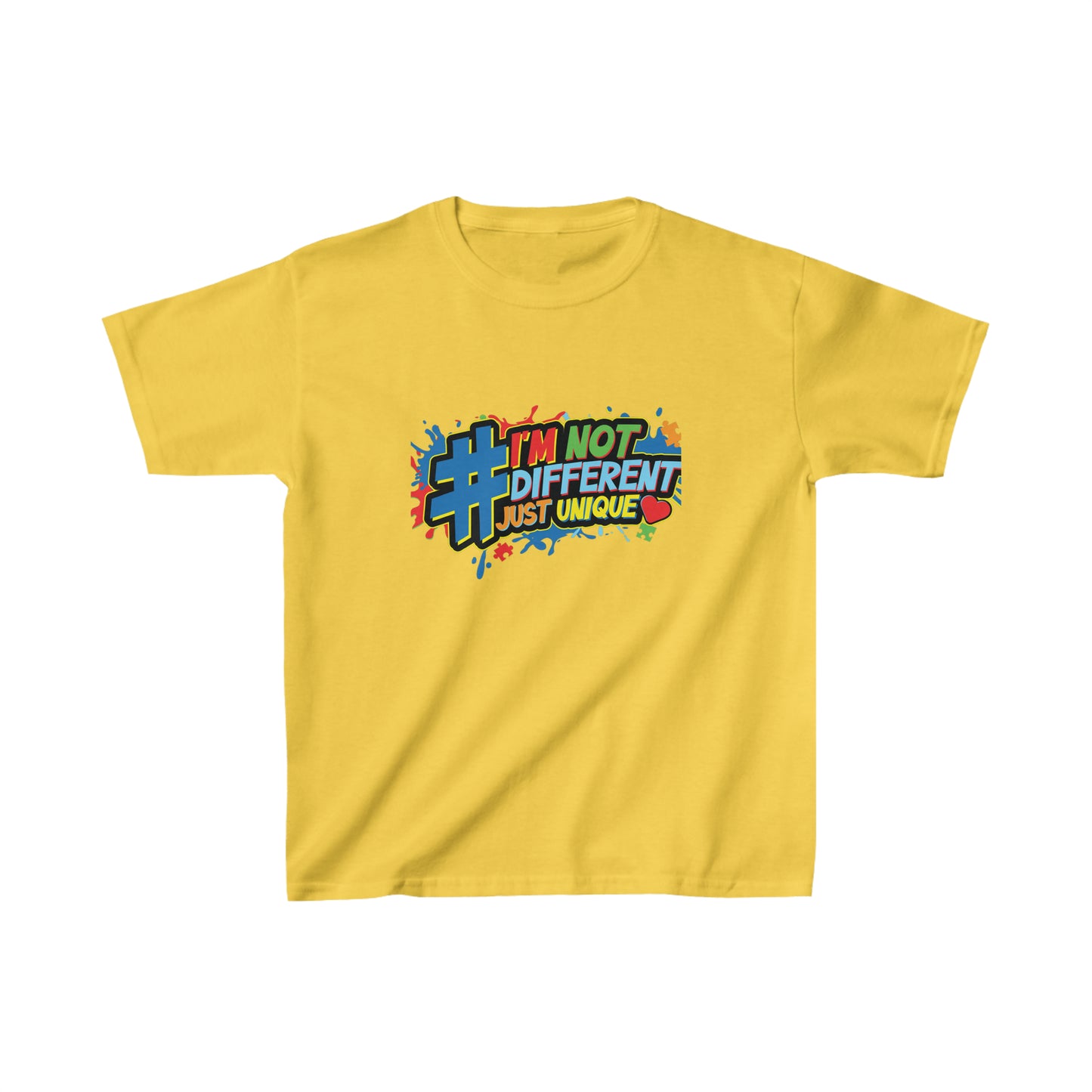 "I'm Not Different Just Unique" Hashtag Kids Tshirt