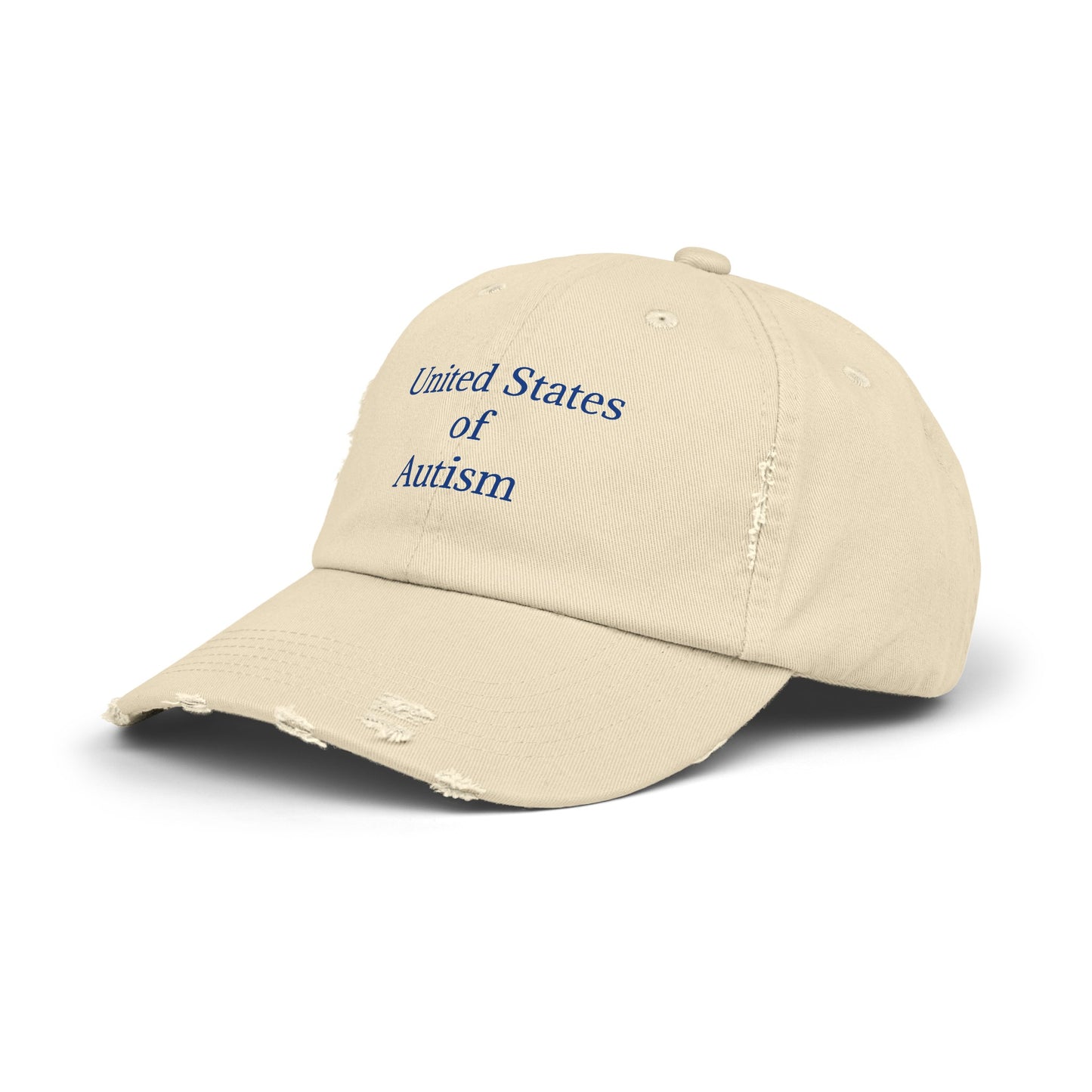 United States of Autism Distressed Cap for Adults