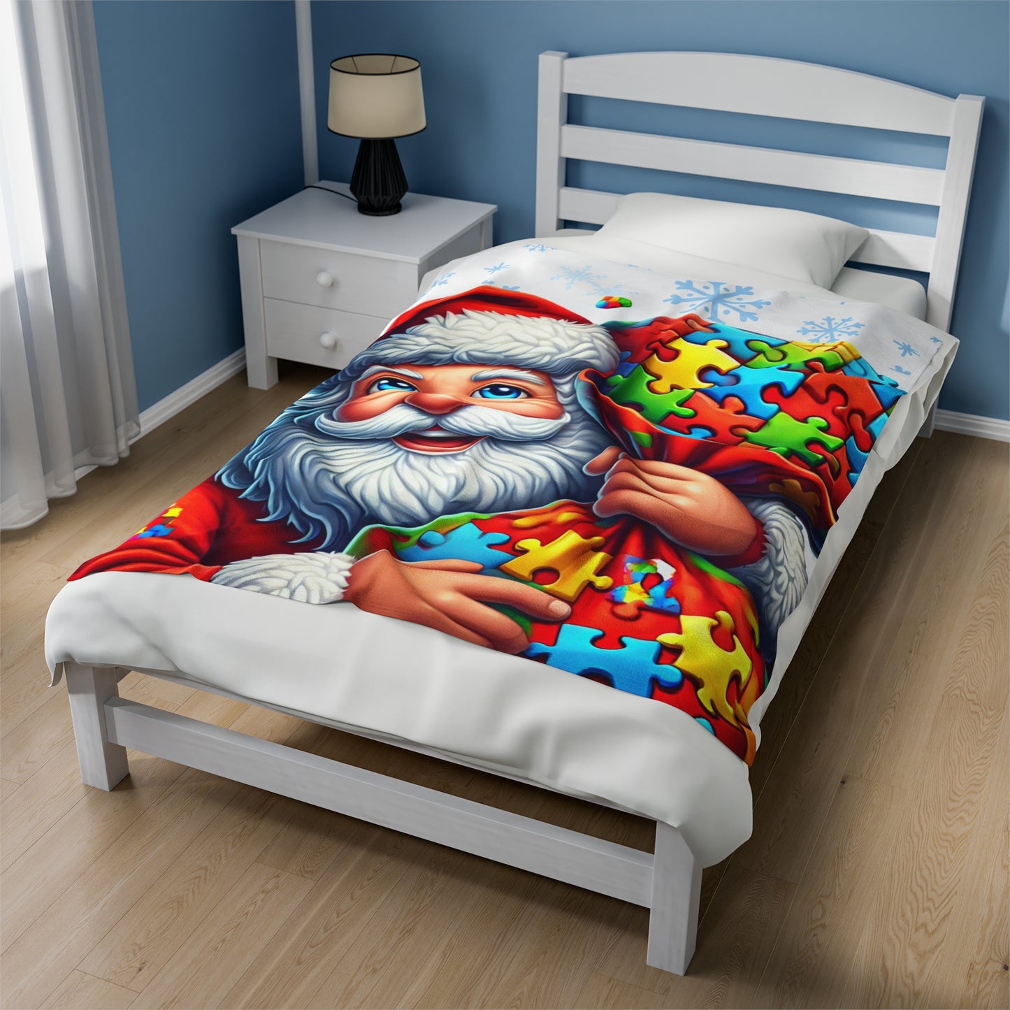 Velveteen Plush Santa Blanket