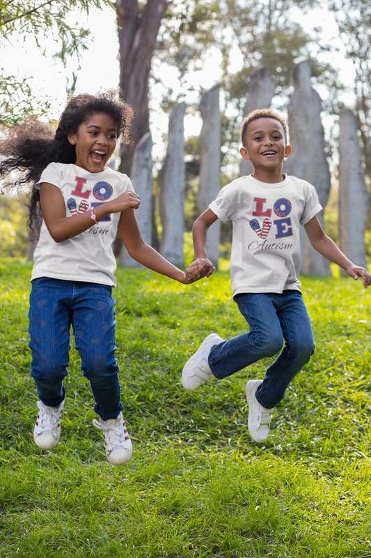 Love Autism Youth Tee, a heartwarming garment designed to promote acceptance and understanding. Crafted from soft, comfortable fabric, this tee features a vibrant 'Love Autism' graphic, spreading positivity and compassion. Let your child proudly showcase their support for autism awareness with this stylish and meaningful youth tee.