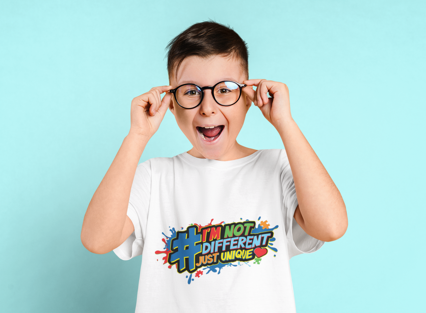 "I'm Not Different Just Unique" Hashtag Kids Tshirt